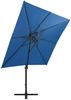 vidaXL Ampelschirm mit LED-Beleuchtung 250 cm Azurblau 312325 Bild 4