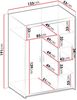Kleiderschrank Elena 3D (Farbe: Lefkas Eiche, ohne Schrankaufsatz) Bild 4