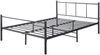 en.casa 'Laos' Metallbett, Doppelbett 140x200, Schwarz, mit Lattenrost Bild 2