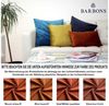 Barbons Kissenbezug 40x40 2er Set – Samt Dekokissenbezug weiche Kissenbezüge Kissenhülle mit Reißverschluss Kopfkissenbezug (40x40, Rostbraun) Bild 3