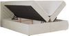 Boxspringbett AVERTA 180 x 200 cm mit Bettkasten und Topper, Doppelbett mit Bonnell-Federkernmatratze, gepolstertem Kopfteil, Stauraum, modernes Schlafzimmer Bett - Creme Schenille glatt - H3 Bild 5