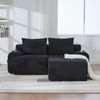 Odikalo Ecksofa Modulares Sofa mit Schlaffunktion, Eckcouch mit 2 Hockern, U Form, Modulares Cordsofa für 3 Personen (mit 2 Hockern), frei kombinierbar, inklusive Getränkehalter und seitlicher Aufbewahrungstasche, ideal für Wohnzimmer, Familienzimmer u... Bild 3
