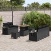 vidaXL Gartensofa-set mit Kissen 8 pcs Schwarz Poly-Rattan 3361689 Bild 3