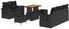 vidaXL Gartensofa-set mit Kissen 8 pcs Schwarz Poly-Rattan 3361689 Bild 2
