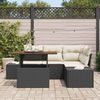 vidaXL Garten-Sofa-Set mit Speicher 5 pcs Schwarz Poly Rattan 3358693 Bild 3