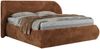 Polsterbett mit Lattenrost, Doppelbett Bettkasten, Bettgestell mit Gasdruckfeder - CAELA CLASSIC - 140 x 200 cm - Orange Cord Bild 5