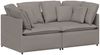 vidaXL Modulares Sofa mit Kissen Stoff Taupe 3321242 Bild 2