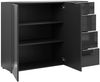 Sideboard >style< in anthrazit matt - Glas anthrazit - 135x98,7x40cm (BxHxT) Bild 3