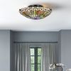 Elstead Lighting Watkins Deckenleuchte 2-flammig im Tiffany-Stil Bronze Kunstglasschirm Bild 4