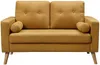 Vente-unique 'TATUM' 1x 2-Sitzer Sofa und 1x 3-Sitzer Sofa, Bouclé Stoff gelb, 130 / 182 x 81 x 83 cm Bild 4