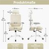 Yaheetech Drehstuhl Ergonomischer Chefsessel mit Verstellbarer Kopfstütze, Höhenverstellbarer Schreibtischstuhl fürs Büro/Arbeitszimmer Bild 4