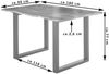 Esstisch Baumkante massiv Akazie natur 180 x 90 silber U-Gestell LUBIN 76509378 Bild 2