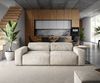 Big-Sofa Sirpio 230x95 cm Cord Beige mit Hocker Bild 2