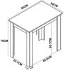 VCM Esstisch Esal 918342 Anthrazit / Honig-Eiche H. 76 x B. 80 x T. 50 cm Bild 2