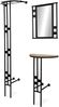 Kompaktgarderobe >Corby< (3-teilig) in schwarz / Dekor Artisan Eiche - 55x185x28,5 (BxHxT) Bild 3