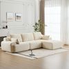 Leawin Ecksofa Ecksofa 3-Sitzer Sofa mit Hocker, ohne Montage, ergonomisch, Modulares Sofa, 32D Polsterung für Wohnzimmer, Schlafzimmer & Büro Bild 2