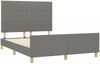 vidaXL Polsterbett mit Kopfteil Stoff Dunkelgrau 140x190 cm Bild 4