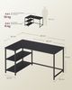 VASAGLE Schreibtisch mit Stauraum, L-Form Computertisch, höhenverstellbare Ablage, Büro, 120 x 80 cm, schwarz Bild 5