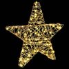 vidaXL 3D Stern mit 50 LEDs Warmweiß 55 x 52,5 x 9 cm Rattan 42019104 Bild 4