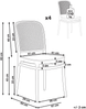 Gartenstuhl 4er Set PLOSE Weiß Beige Bild 2