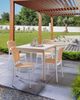 Gartenstuhl 4er Set PLOSE Weiß Beige Bild 3