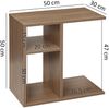 Kadima Design Beistelltisch "Itter" Holz: Ablagefächer, kratzfest & wasserabweisend. Beige, 50x30x50 cm Bild 4