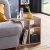 Kadima Design Beistelltisch "Itter" Holz: Ablagefächer, kratzfest & wasserabweisend. Beige, 50x30x50 cm Bild 2