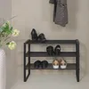 Schuhregal REX SR 2 in Schwarz mit 3 Ablagen Flurregal von Spinder Bild 4