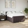 vidaXL Boxspringbett mit Matratze Dunkelbraun 140x200 cm Stoff 3289408 Bild 5