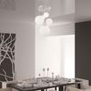 Pendelleuchte, Metall, Glas, 5x E27, höhenverstellbar, H 350 cm Bild 5