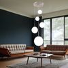 Pendelleuchte, Metall, Glas, 5x E27, höhenverstellbar, H 350 cm Bild 3