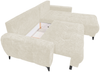 Ecksofa Belluno Schlaffunktion und Bettkasten – Ed Exciting Design, Mikrofaser & Nosagfederung, flexibel montierbar Bild 3