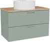 Vente-unique - AVORELI Waschbeckenmöbel Holz, Platte Grün - B 46 cm x H 50 cm x L 80 cm Bild 3