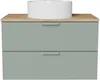Vente-unique - AVORELI Waschbeckenmöbel Holz, Platte Grün - B 46 cm x H 50 cm x L 80 cm Bild 2