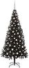 vidaXL Weihnachtsbaum mit 300 LEDs mit Ständer Schwarz 210 cm PVC 3396489 Bild 3