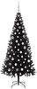 vidaXL Weihnachtsbaum mit 300 LEDs mit Ständer Schwarz 210 cm PVC 3396489 Bild 4