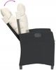 vidaXL 9-tlg. Garten-Essgruppe mit Kissen Schwarz Poly Rattan 3212705 Bild 5