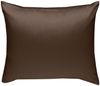 Bettwaesche-mit-Stil Mako-Satin / Baumwollsatin Bettwäsche uni / einfarbig dunkelbraun Kissenbezug 40x40 cm Bild 5