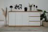 Sideboard >Lindenau< in Dekor Artisan Eiche/weiß hochglanz - 178x88x40 (BxHxT) Bild 4
