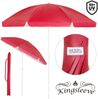 Kingsleeve Sonnenschirm anthrazit wasserabweisend Strandsonnenschirm, rot, 200 cm Bild 2