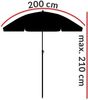 Kingsleeve Sonnenschirm anthrazit wasserabweisend Strandsonnenschirm, rot, 200 cm Bild 5