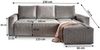 Masseno Ecksofa POTARO mit Schlaffunktion L-Form, Sofa mit Bettkasten Bild 2