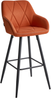 Beliani 'Darien' Barstuhl, 2er Set, Stoff, 103 x 54 x 50 cm, Orange Bild 4