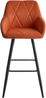 Beliani 'Darien' Barstuhl, 2er Set, Stoff, 103 x 54 x 50 cm, Orange Bild 5