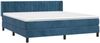 vidaXL Boxspringbett mit Matratze Dunkelblau 180x200 cm Samt 3131097 Bild 3