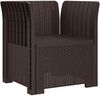 vidaXL 1-Sitzer Sessel mit Kissen Rattan-Look PP Braun 8011874 Bild 2