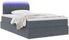 vidaXL Bett mit Stauraum und LED mit LED Dunkelgrau 120 x 200 cm Samt 3371446 Bild 3