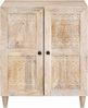 vidaXL Sideboard mit Regal Weiß 60 x 33 x 75 cm massives Mangoholz 4018118 Bild 2