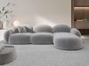 Couch Mirello L Form in Samtstoff - Samtstoff - hellgrau - Rechts Bild 2