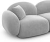 Couch Mirello L Form in Samtstoff - Samtstoff - hellgrau - Rechts Bild 5